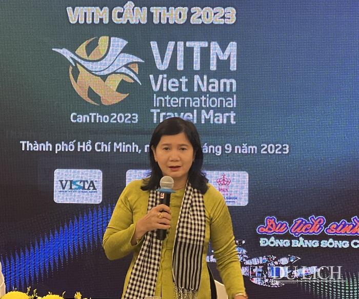 Phó Giám đốc Sở VHTTDL Cần Thơ Đào Thị Thanh Thúy chia sẻ thêm một số vấn đề liên quan đến VITM Cần Thơ 2023